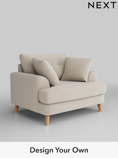 Fine Chenille Easy Clean/Oyster Parker Buttoned Back (H35582) | £1,025