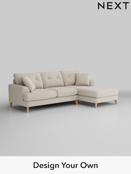 Fine Chenille Easy Clean/Oyster Parker Buttoned Back (H35582) | £2,199