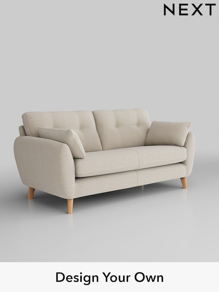 Fine Chenille Easy Clean/Oyster Wilson Buttoned Back (H35585) | £1,050
