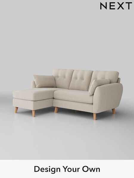 Fine Chenille Easy Clean/Oyster Wilson Buttoned Back (H35585) | £1,575