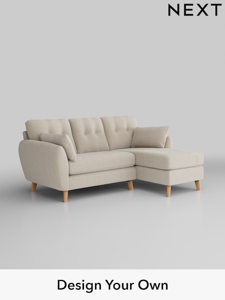 Fine Chenille Easy Clean/Oyster Wilson Buttoned Back (H35585) | £1,575