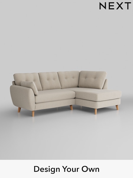 Fine Chenille Easy Clean/Oyster Wilson Buttoned Back (H35585) | £1,675