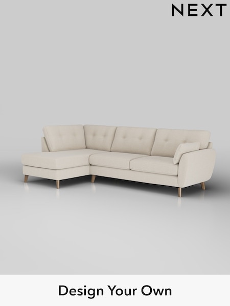 Fine Chenille Easy Clean/Oyster Wilson Buttoned Back (H35585) | £1,775