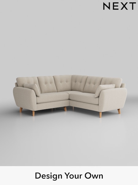 Fine Chenille Easy Clean/Oyster Wilson Buttoned Back (H35585) | £1,650
