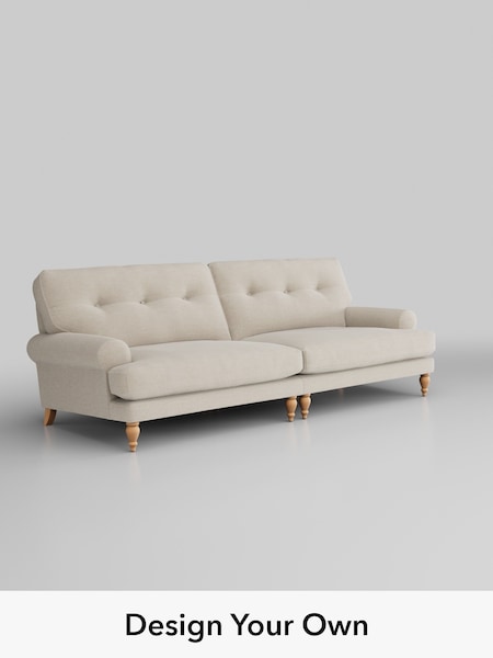 Fine Chenille Easy Clean/Oyster Erin Buttoned Back Deep Relaxed Sit (H35586) | £1,525