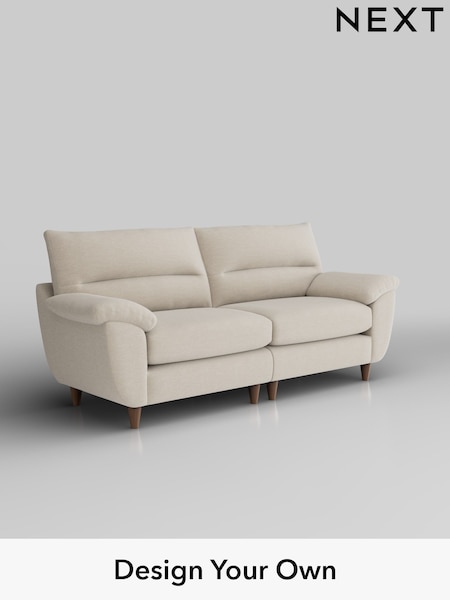 Fine Chenille Easy Clean/Oyster Elliot Highback (H35598) | £1,275