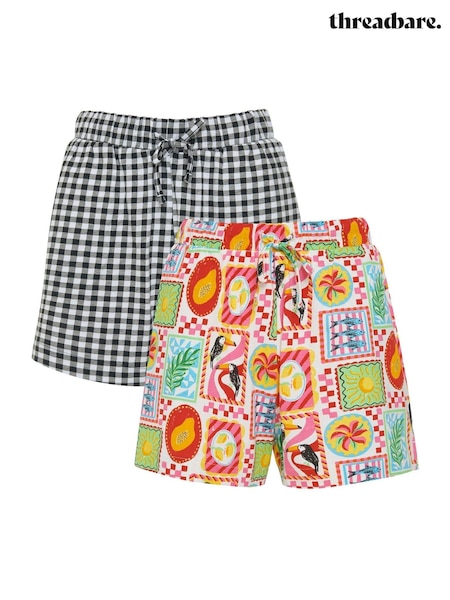 Threadbare Black 100% Cotton Jersey Shorts 2 Pack (H35616) | £28