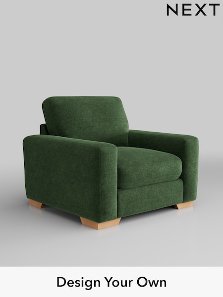 Luxe Chenille/Dark Green Houghton Deep Relaxed Sit (H35650) | £1,025