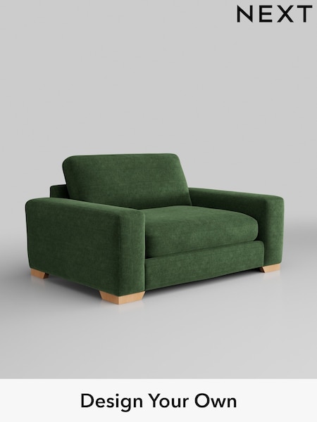 Luxe Chenille/Dark Green Houghton Deep Relaxed Sit (H35650) | £1,350