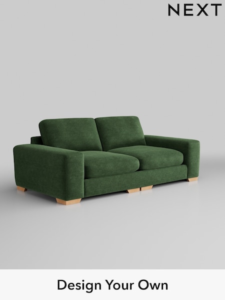 Luxe Chenille/Dark Green Houghton Deep Relaxed Sit (H35650) | £1,650