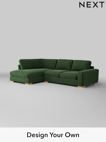 Luxe Chenille/Dark Green Houghton Deep Relaxed Sit (H35650) | £2,350