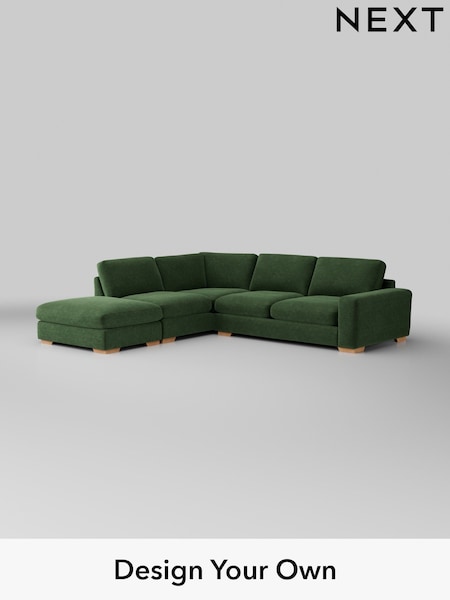 Luxe Chenille/Dark Green Houghton Deep Relaxed Sit (H35650) | £2,825