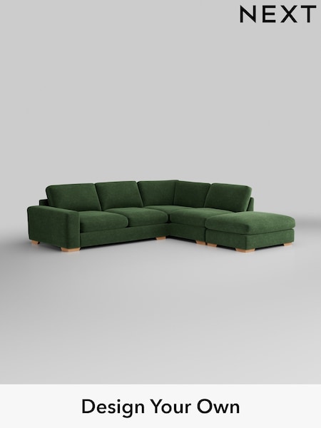 Luxe Chenille/Dark Green Houghton Deep Relaxed Sit (H35650) | £2,825