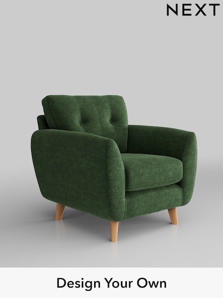 Luxe Chenille/Dark Green Wilson Buttoned Back (H35656) | £699