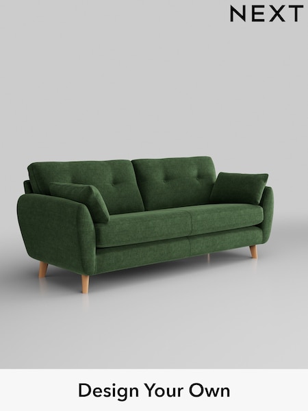 Luxe Chenille/Dark Green Wilson Buttoned Back (H35656) | £1,250