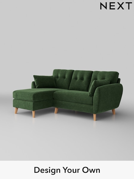 Luxe Chenille/Dark Green Wilson Buttoned Back (H35656) | £1,699