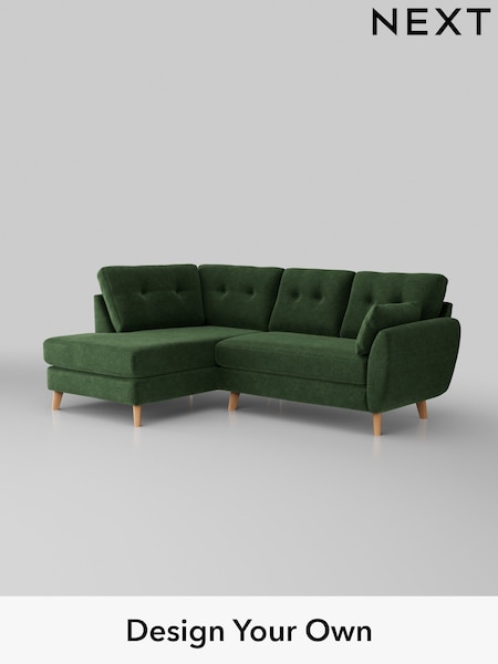 Luxe Chenille/Dark Green Wilson Buttoned Back (H35656) | £1,799