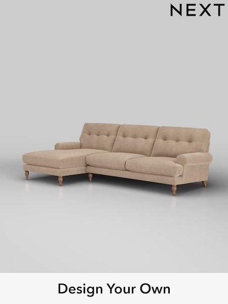 Luxe Chenille/Mid Camel Beige Erin Buttoned Back Deep Sit (H35657) | £2,099