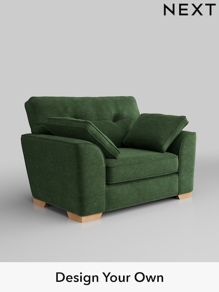 Luxe Chenille/Dark Green Stamford Buttoned Back (H35662) | £999