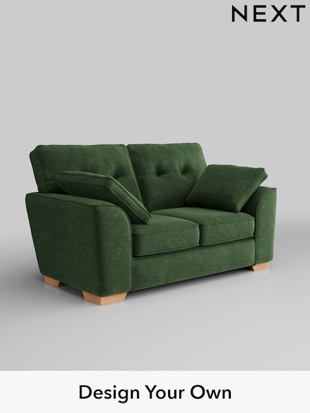 Luxe Chenille/Dark Green Stamford Buttoned Back (H35662) | £1,225
