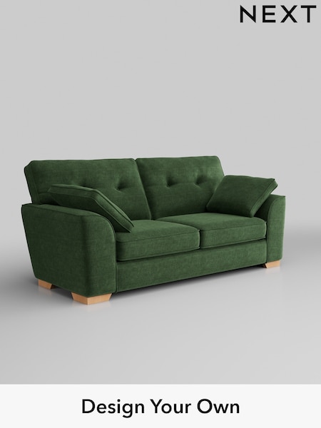 Luxe Chenille/Dark Green Stamford Buttoned Back (H35662) | £1,425