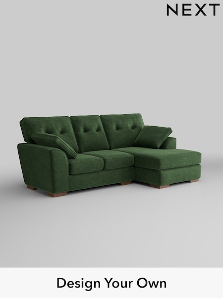 Luxe Chenille/Dark Green Stamford Buttoned Back (H35662) | £1,925