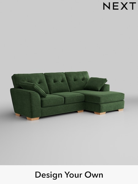 Luxe Chenille/Dark Green Stamford Buttoned Back (H35662) | £2,025
