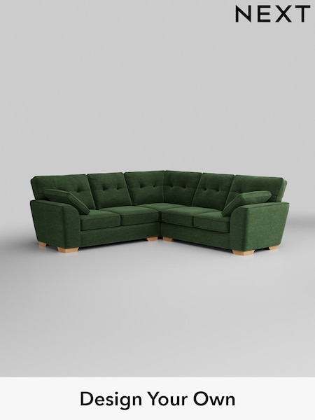 Luxe Chenille/Dark Green Stamford Buttoned Back (H35662) | £2,575