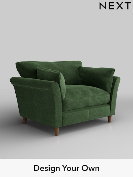 Luxe Chenille/Dark Green Hartley Relaxed Sit (H35688) | £1,125