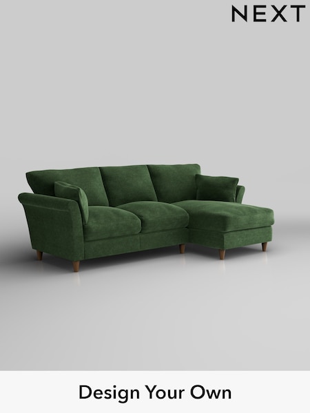 Luxe Chenille/Dark Green Hartley Relaxed Sit (H35688) | £1,999