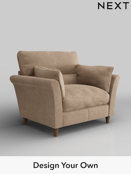 Luxe Chenille/Mid Camel Beige Hartley Highback Relaxed Sit (H35692) | £1,075