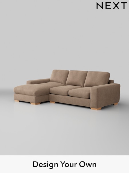 Luxe Chenille/Mid Natural Houghton Deep Relaxed Sit (H35695) | £2,275