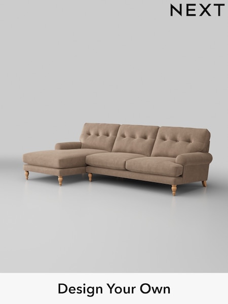 Luxe Chenille/Mid Natural Erin Buttoned Back Deep Sit (H35701) | £2,099