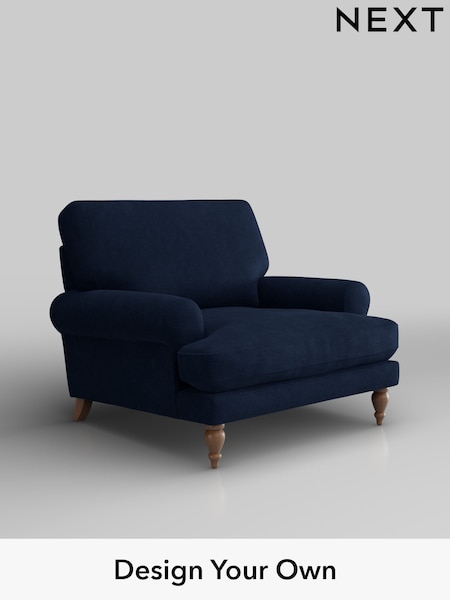 Luxe Chenille/Navy Blue Erin Deep Relaxed Sit (H35709) | £975