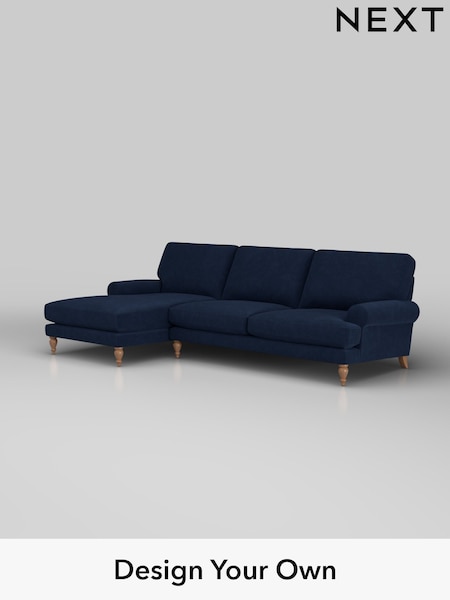 Luxe Chenille/Navy Blue Erin Deep Relaxed Sit (H35709) | £2,099