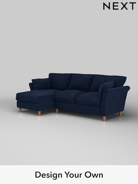 Luxe Chenille/Navy Blue Hartley Relaxed Sit (H35714) | £1,999