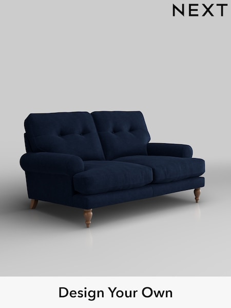 Luxe Chenille/Navy Blue Erin Buttoned Back Deep Sit (H35717) | £1,275