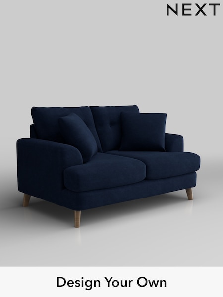 Luxe Chenille/Navy Blue Parker Buttoned Back (H35721) | £1,350
