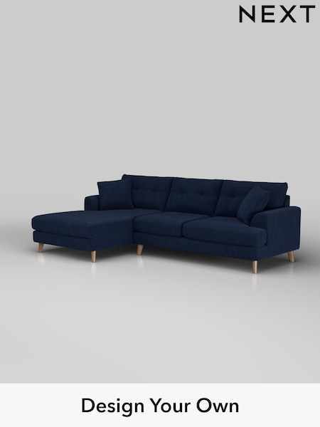 Luxe Chenille/Navy Blue Parker Buttoned Back (H35721) | £2,475