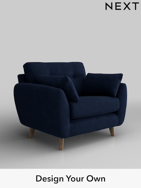 Luxe Chenille/Navy Blue Wilson Buttoned Back (H35731) | £799
