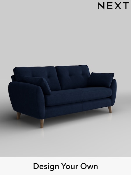 Luxe Chenille/Navy Blue Wilson Buttoned Back (H35731) | £1,150