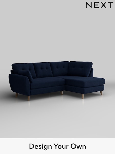 Luxe Chenille/Navy Blue Wilson Buttoned Back (H35731) | £1,799