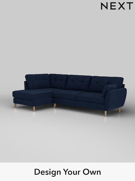 Luxe Chenille/Navy Blue Wilson Buttoned Back (H35731) | £1,899