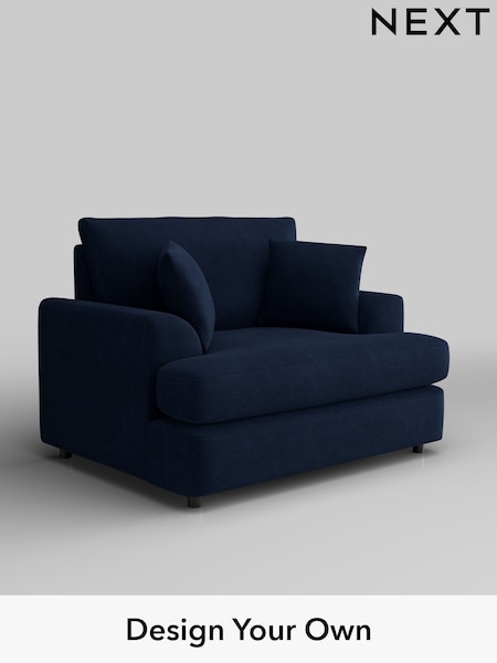 Luxe Chenille/Navy Blue Parker Platform (H35732) | £1,075