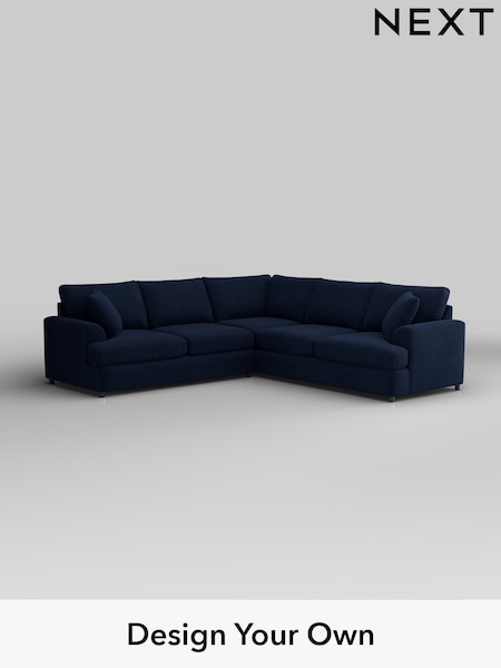 Luxe Chenille/Navy Blue Parker Platform (H35732) | £2,850