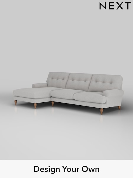 Natural Mix/Light Grey Erin Buttoned Back Deep Sit (H35735) | £2,099