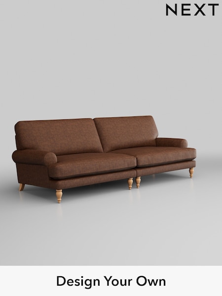 Monza Faux Leather Easy Clean/Chestnut Brown Erin Deep Relaxed Sit (H35754) | £1,475