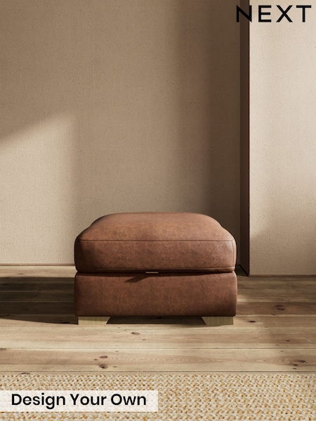 Monza Faux Leather Easy Clean/Chestnut Brown - Houghton Deep Relaxed Sit