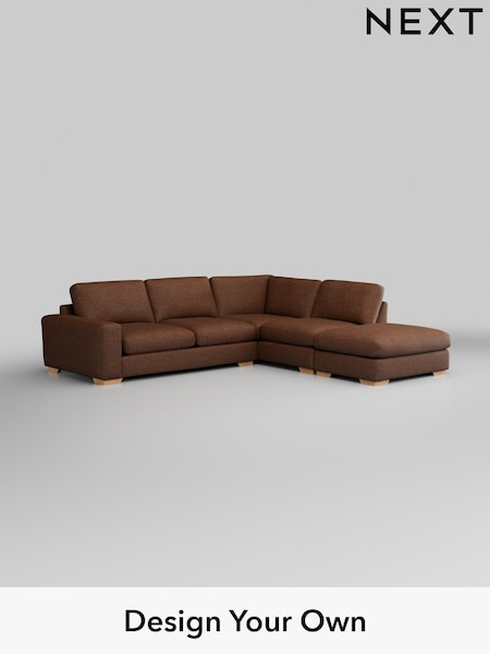 Monza Faux Leather Easy Clean/Chestnut Brown Houghton Deep Relaxed Sit (H35755) | £2,675