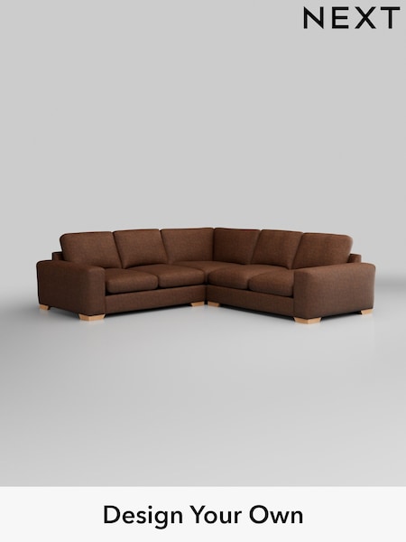 Monza Faux Leather Easy Clean/Chestnut Brown Houghton Deep Relaxed Sit (H35755) | £2,825